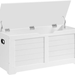 Zitbank met Opbergruimte – Opbergkist, Speelgoedkist en Schoenenbank in Landelijke Stijl – Wit