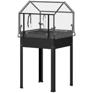 Moestuinbak – Duurzame Kruidentuin – Afvoergaten – Zwart