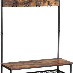 Kapstok – Robuust Metalen Frame – Industrieel Design – Vintage Bruinzwart