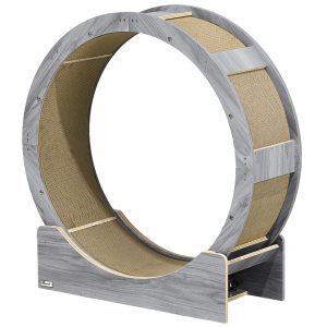 Kattenloopwiel – Loopwiel met rem – Gezonde beweging – Walnootkleurig