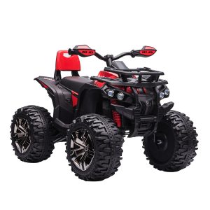 Kinderquad – Koplampen & USB-aansluiting – Rood
