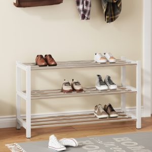 Schoenenrek ‘Sam’ Wit, Metaal verchroomd en gespoten