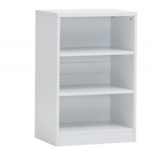 Boekenkast ‘Spacio’ 2 legplanken Wit, , Spaanderplaat, ABS boorden en decor