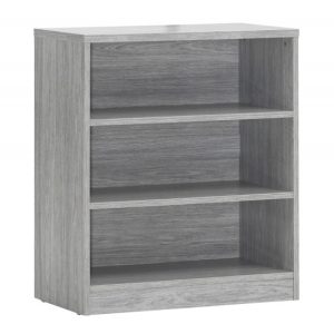 Boekenkast ‘Spacio’ 2 legplanken Grijze eik, , Spaanderplaat, ABS boorden en decor