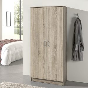 Opbergkast ‘Ray’ 2 deuren en 4 legplanken Sonoma, Spaanderplaat en decor