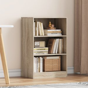 Boekenkast ‘Space’ 2 legplanken Sonoma, , Spaanderplaat, ABS boorden en decor