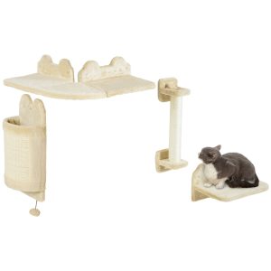 Kattenmeubel – Zitplatform en krabplank – Beige