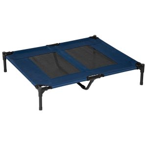 Hondenbed – Comfortabel en stevig metalen frame – Blauw