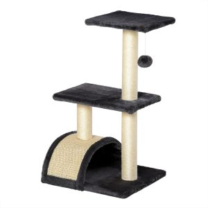 Klimboom – KattenClimbers – Sisal – Pluche – Donkergrijs