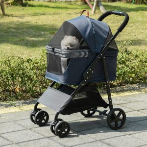 Dierenbuggy – Luxe Pet Care – Opvouwbaar – Comfortabel – Antraciet