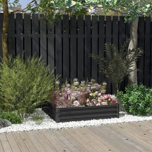 Bloembak – Stalen Plantenbak – Voor Bovenop Bed – Grijs