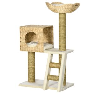 Kattentrap – LuxeKatten – Sisal krabpalen – Kussens – Beige