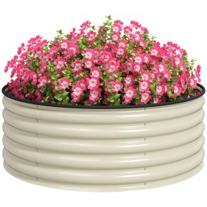 Moestuinbak — Stapelbaar – 120x120x43 cm – Grijs